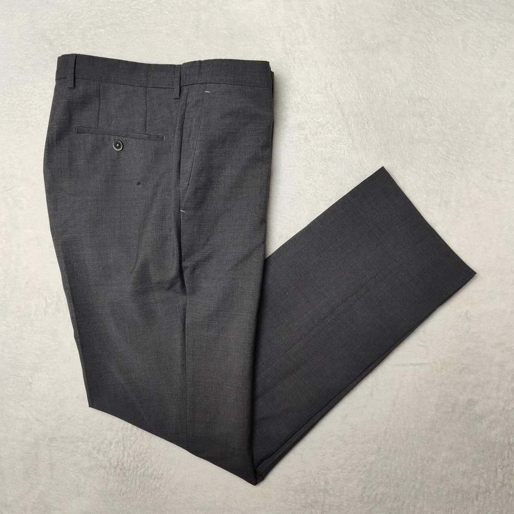 Hugo Boss Pants Mens 34x31 Gray Slim Wool Viscose Lined Genesis Dress Slacks
